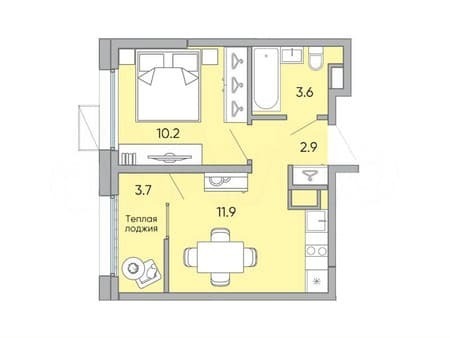 Продаю однокомнатную квартиру, 32.3 м², этаж 3 из 18. Фото 1