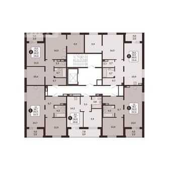 Купить двухкомнатную квартиру, 68.4 м², этаж 12 из 14. Фото 2